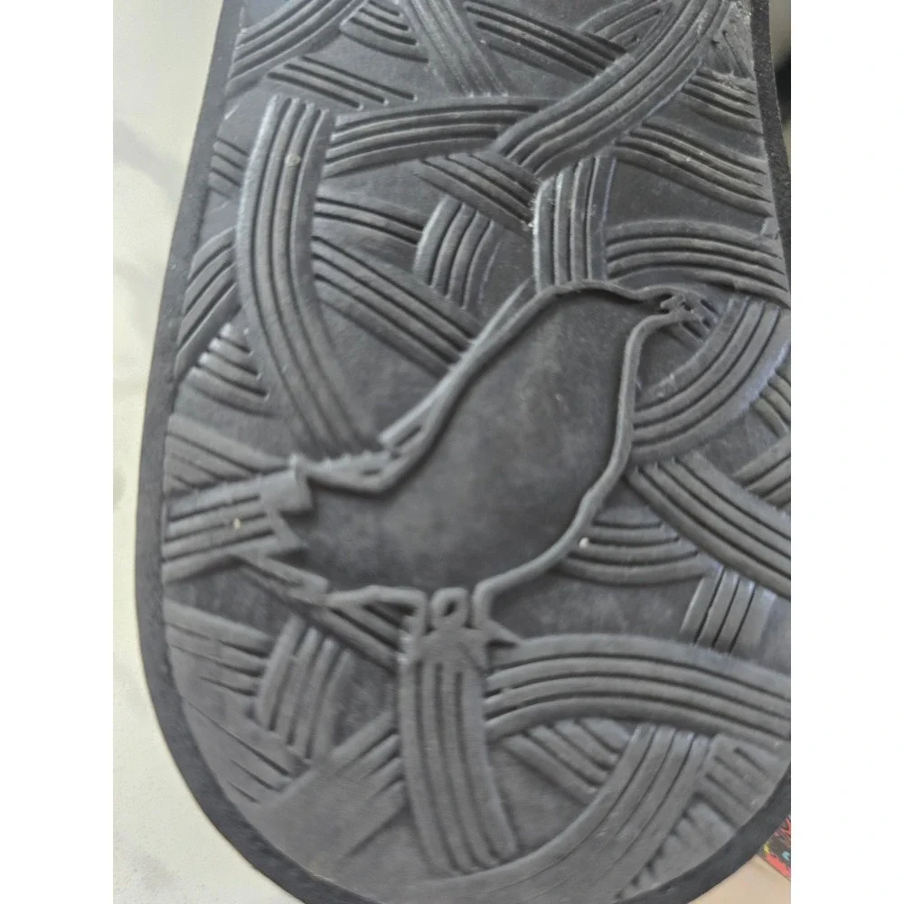 Sakroots Womens 7 Mandala Print Platform Wedge Flip Flops Sandals Peace